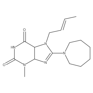 8-(azepan-1-yl)-7-[(E)-but-2-enyl]-3-methyl-4,5-dihydropurine-2,6-dione Structure