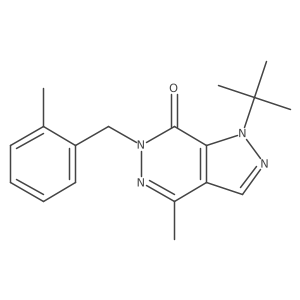 1-(tert-butyl)-4-methyl-6-(2-methylbenzyl)-1H-pyrazolo[3,4-d]pyridazin-7(6H)-one结构式