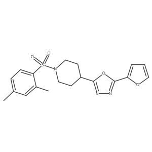 2-(1-((2,4-Dimethylphenyl)sulfonyl)piperidin-4-yl)-5-(furan-2-yl)-1,3,4-oxadiazole Structure