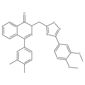 2-((3-(3,4-dimethoxyphenyl)-1,2,4-oxadiazol-5-yl)methyl)-4-(3,4-dimethylphenyl)phthalazin-1(2H)-one Structure