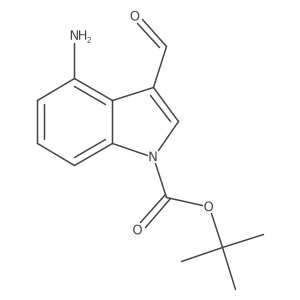 tert-butyl 4-amino-3-formyl-1H-indole-1-carboxylate结构式