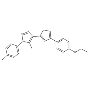 4-[4-(4-ethoxyphenyl)-1,3-thiazol-2-yl]-5-methyl-1-(4-methylphenyl)-1H-1,2,3-triazole Structure