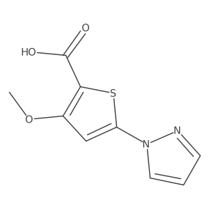 3-Methoxy-5-(1H-pyrazol-1-yl)thiophene-2-carboxylic acid Structure