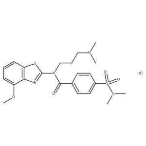 N-(3-(dimethylamino)propyl)-4-(N,N-dimethylsulfamoyl)-N-(4-methoxybenzo[d]thiazol-2-yl)benzamide hydrochloride结构式