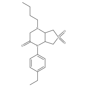 Rel-(4AR,7AS)-4-butyl-1-(4-ethylphenyl)hexahydrothieno[3,4-B]pyrazin-2(1H)-one 6,6-dioxide Structure