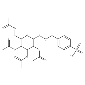 [(2R,3R,4S,5R,6S)-3,4,5-triacetyloxy-6-[(4-sulfamoylphenyl)methylamino]sulfanyloxan-2-yl]methyl acetate结构式