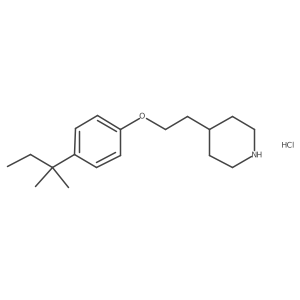 4-{2-[4-(tert-Pentyl)phenoxy]ethyl}piperidine hydrochloride结构式