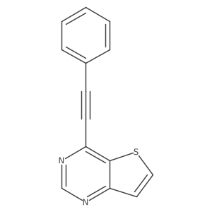 4-(2-Phenylethynyl)thieno[3,2-d]pyrimidine结构式