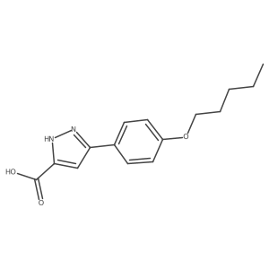 3-[4-(pentyloxy)phenyl]-1H-pyrazole-5-carboxylic acid Structure