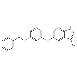 5-(3-phenylmethoxyphenoxy)-1H-indazol-3-amine结构式