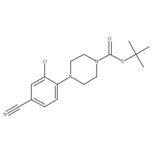 Tert-butyl 4-(2-chloro-4-cyanophenyl)piperazine-1-carboxylate结构式
