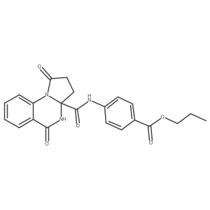 propyl 4-({[1,5-dioxo-2,3,4,5-tetrahydropyrrolo[1,2-a]quinazolin-3(1H)-yl]carbonyl}amino)benzoate Structure