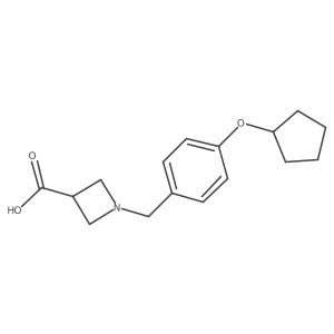 1-[(4-Cyclopentyloxyphenyl)methyl]azetidine-3-carboxylic acid结构式