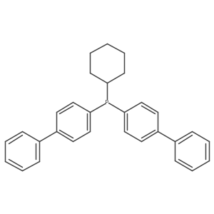 Di([1,1'-biphenyl]-4-yl)(cyclohexyl)phosphine Structure