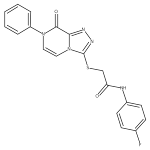 N-(4-fluorophenyl)-2-((8-oxo-7-phenyl-7,8-dihydro-[1,2,4]triazolo[4,3-a]pyrazin-3-yl)thio)acetamide Structure