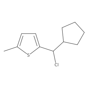 2-(Chlorocyclopentylmethyl)-5-methylthiophene结构式