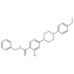 4-amino-N-benzyl-2-[4-(4-methoxyphenyl)piperazin-1-yl]pyrimidine-5-carboxamide Structure