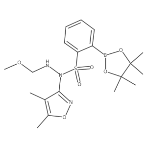 Benzenesulfonic acid, 2-(4,4,5,5-tetramethyl-1,3,2-dioxaborolan-2-yl)-, 1-(4,5-dimethyl-3-isoxazolyl)-2-(methoxymethyl)hydrazide Structure