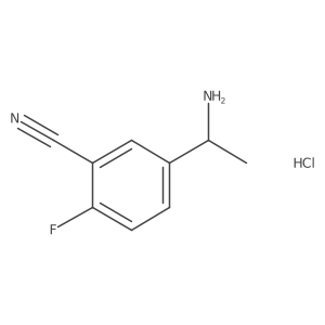(R)-5-(1-Aminoethyl)-2-fluorobenzonitrile hydrochloride结构式