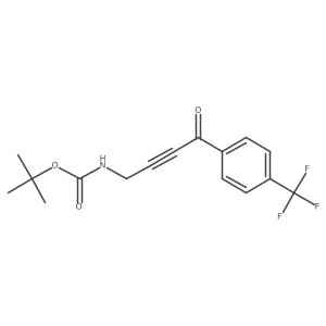 [4-Oxo-4-(4-trifluoromethyl-phenyl)but-2-ynyl]-carbamic acid tert-butyl ester结构式