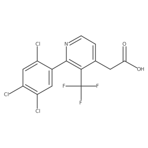 2-(2,4,5-Trichlorophenyl)-3-(trifluoromethyl)pyridine-4-acetic acid Structure