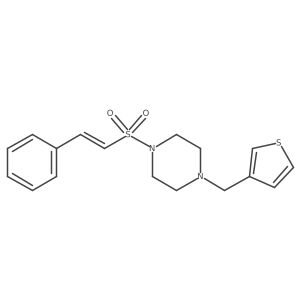 1-(2-Phenylethenesulfonyl)-4-[(thiophen-3-yl)methyl]piperazine结构式
