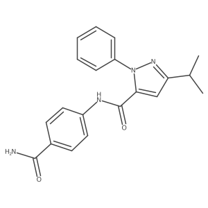 N-(4-carbamoylphenyl)-1-phenyl-3-(propan-2-yl)-1H-pyrazole-5-carboxamide Structure