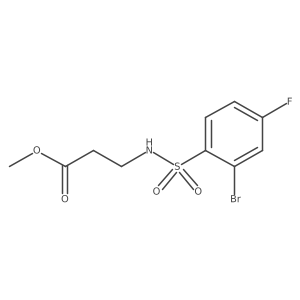 Methyl 3-((2-bromo-4-fluorophenyl)sulfonamido)propanoate结构式