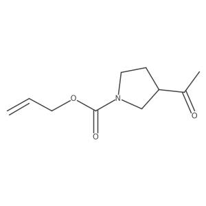 2-Propen-1-yl (3R)-3-acetyl-1-pyrrolidinecarboxylate Structure