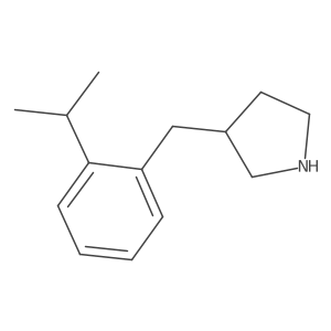 3-{[2-(Propan-2-yl)phenyl]methyl}pyrrolidine结构式