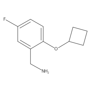 (2-Cyclobutoxy-5-fluorophenyl)methanamine结构式