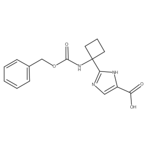 2-(1-{[(benzyloxy)carbonyl]amino}cyclobutyl)-1H-imidazole-4-carboxylic acid结构式