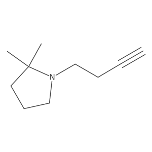 1-But-3-ynyl-2,2-dimethylpyrrolidine结构式