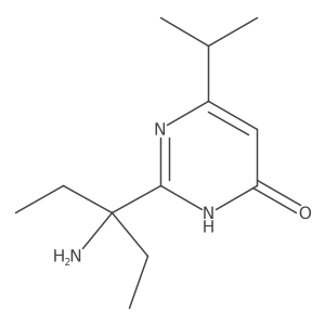 2-(3-Aminopentan-3-yl)-6-isopropylpyrimidin-4(3h)-one结构式