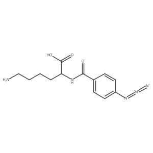 N2-(4-Azidobenzoyl)-L-lysine结构式