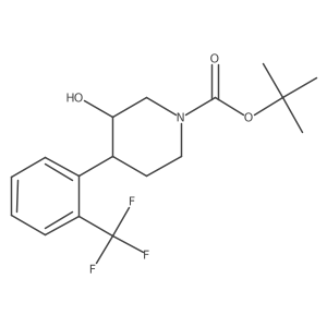 Tert-butyl 3-hydroxy-4-[2-(trifluoromethyl)phenyl]piperidine-1-carboxylate Structure