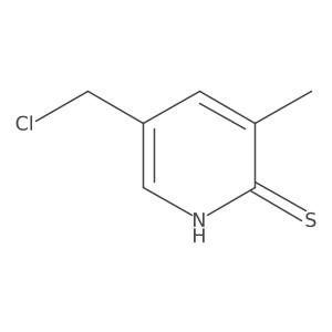 2(1H)-Pyridinethione, 5-(chloromethyl)-3-methyl-结构式
