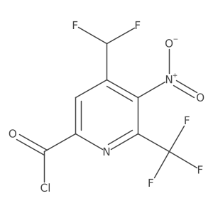 4-(Difluoromethyl)-5-nitro-6-(trifluoromethyl)picolinoyl chloride结构式