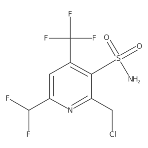 2-(Chloromethyl)-6-(difluoromethyl)-4-(trifluoromethyl)pyridine-3-sulfonamide Structure