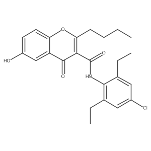 2-Butyl-N-(4-chloro-2,6-diethylphenyl)-6-hydroxy-4-oxo-4H-chromene-3-carboxamide结构式