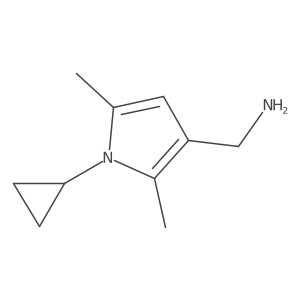 (1-Cyclopropyl-2,5-dimethyl-1H-pyrrol-3-YL)methanamine Structure