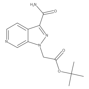 tert-butyl 2-(3-carbamoyl-1H-pyrazolo[3,4-c]pyridin-1-yl)acetate Structure
