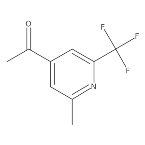 1-[2-Methyl-6-(trifluoromethyl)pyridin-4-YL]ethanone Structure