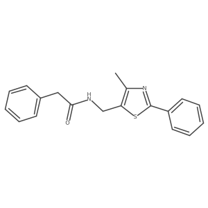 N-((4-methyl-2-phenylthiazol-5-yl)methyl)-2-phenylacetamide结构式