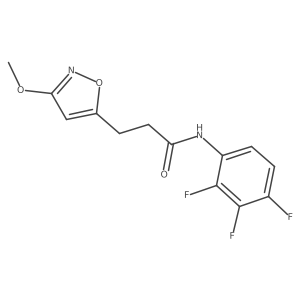 3-(3-methoxy-1,2-oxazol-5-yl)-N-(2,3,4-trifluorophenyl)propanamide结构式