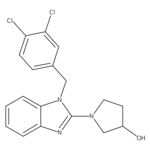 1-(1-(3,4-dichlorobenzyl)-1H-benzo[d]imidazol-2-yl)pyrrolidin-3-ol结构式