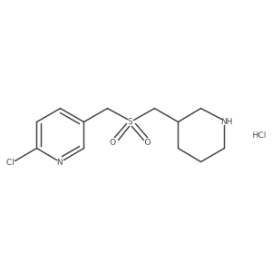 2-Chloro-5-(((piperidin-3-ylmethyl)sulfonyl)methyl)pyridine hydrochloride Structure