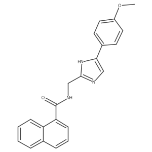 N-((4-(4-methoxyphenyl)-1H-imidazol-2-yl)methyl)-1-naphthamide Structure