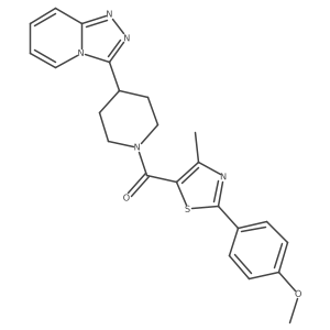 [2-(4-Methoxyphenyl)-4-methyl-1,3-thiazol-5-yl](4-[1,2,4]triazolo[4,3-a]pyridin-3-ylpiperidino)methanone结构式
