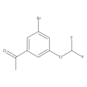 3'-Bromo-5'-(difluoromethoxy)acetophenone结构式